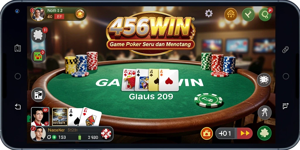 Tampilan gameplay seru di 456WIN yang menantang pemain Poker.