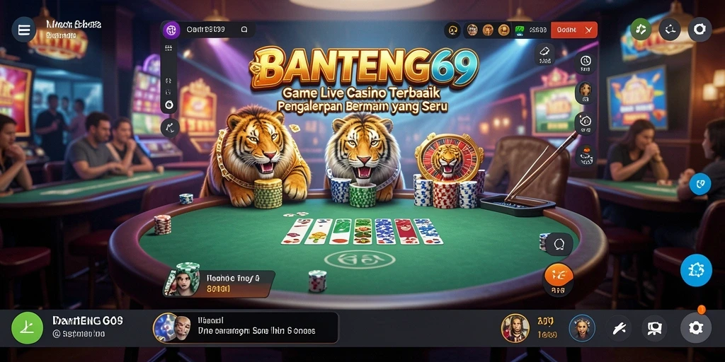 Tampilan menarik dari gameplay BANTENG69 dalam ajang Live Casino.
