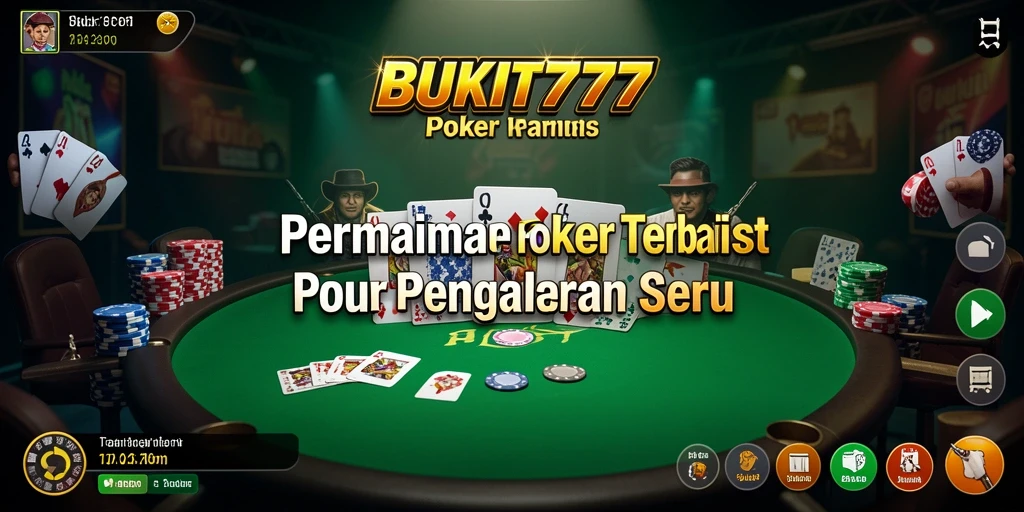 Screenshot gameplay BUKIT777 yang menampilkan aksi poker yang mendebarkan.