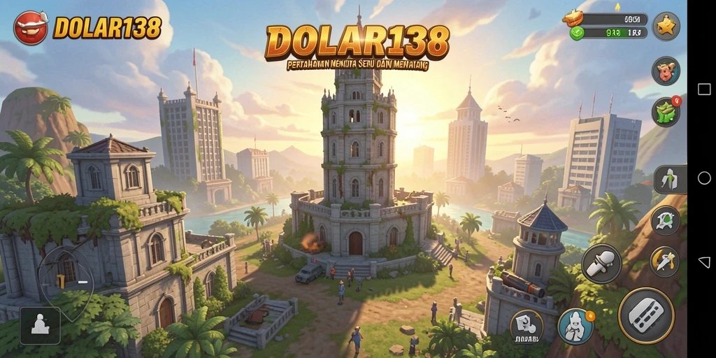 Screenshot gameplay DOLAR138 yang menunjukkan aksi tower defense yang mendebarkan.