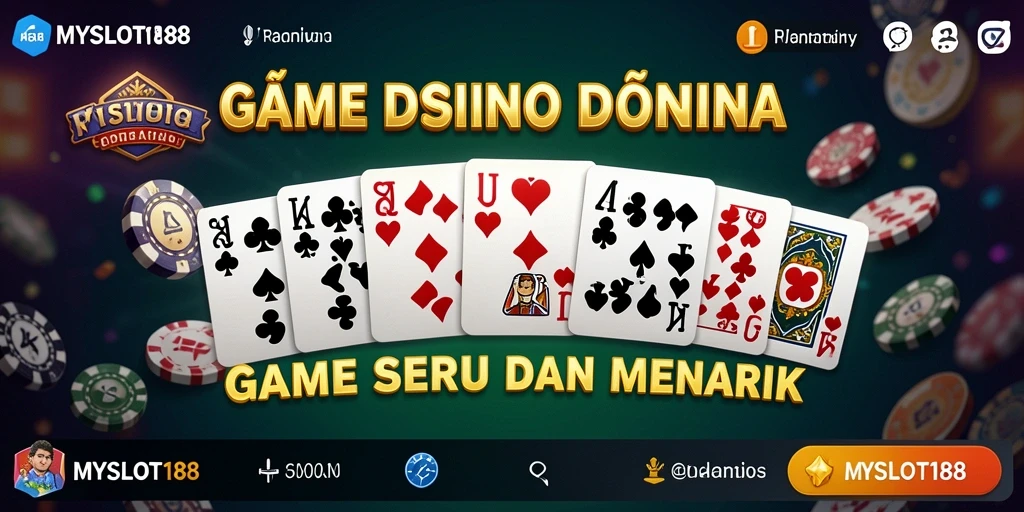 Tangkapan layar gameplay MYSLOT188 menunjukkan permainan Domino yang seru.