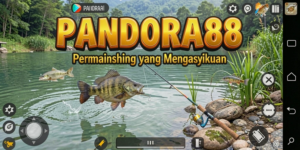 Screenshot gameplay PANDORA88 menampilkan aksi memancing yang seru.